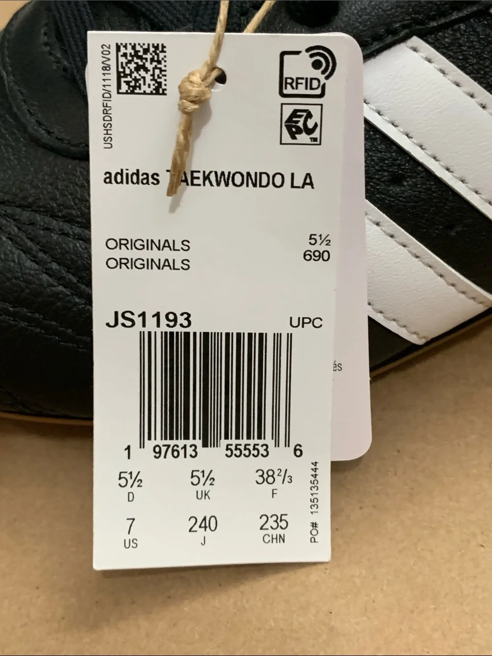 NWT Adidas Taekwondo lace up shoes size 7